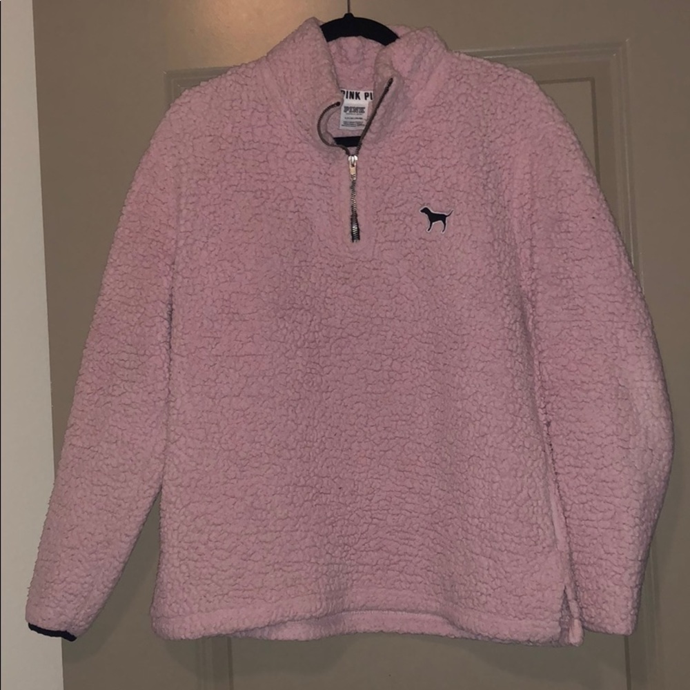 VS PINK Sherpa Quarter Zip jacket